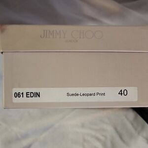 Jimmy Choo Suede-Leopard Print Heels With Duster
